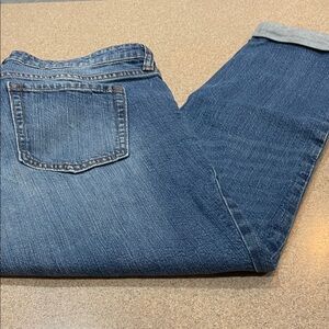 Gap Boyfriend Cuffed Jeans Stretch Size 11 Classic Blue Denim Jeans